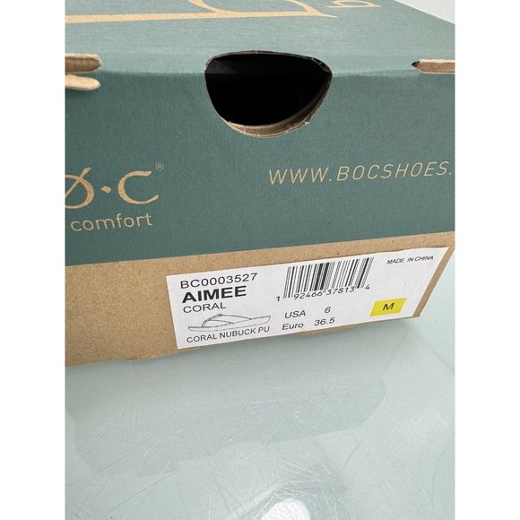 B.O.C. Aimee Classic Women's Flip-Flop Thong Sandal Coral Orange Red Blend Sz 6 - Picture 6 of 9